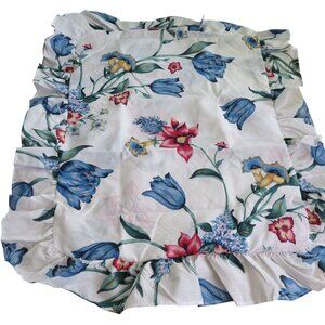 Vintage Thomaston Floral Ruffled Pillow Shams Set of 2 Cottage Country USA Made